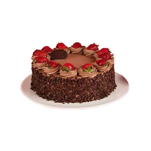 Eggless Chocolate Strawberry Cake